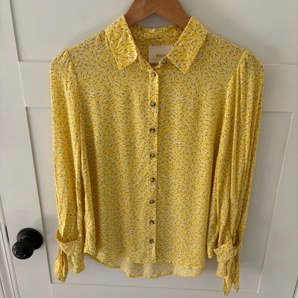 Anthropologie Maeve Blithe Button Down Tie Sleeve… - image 4